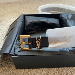 Brand new YSL monogram leather belt